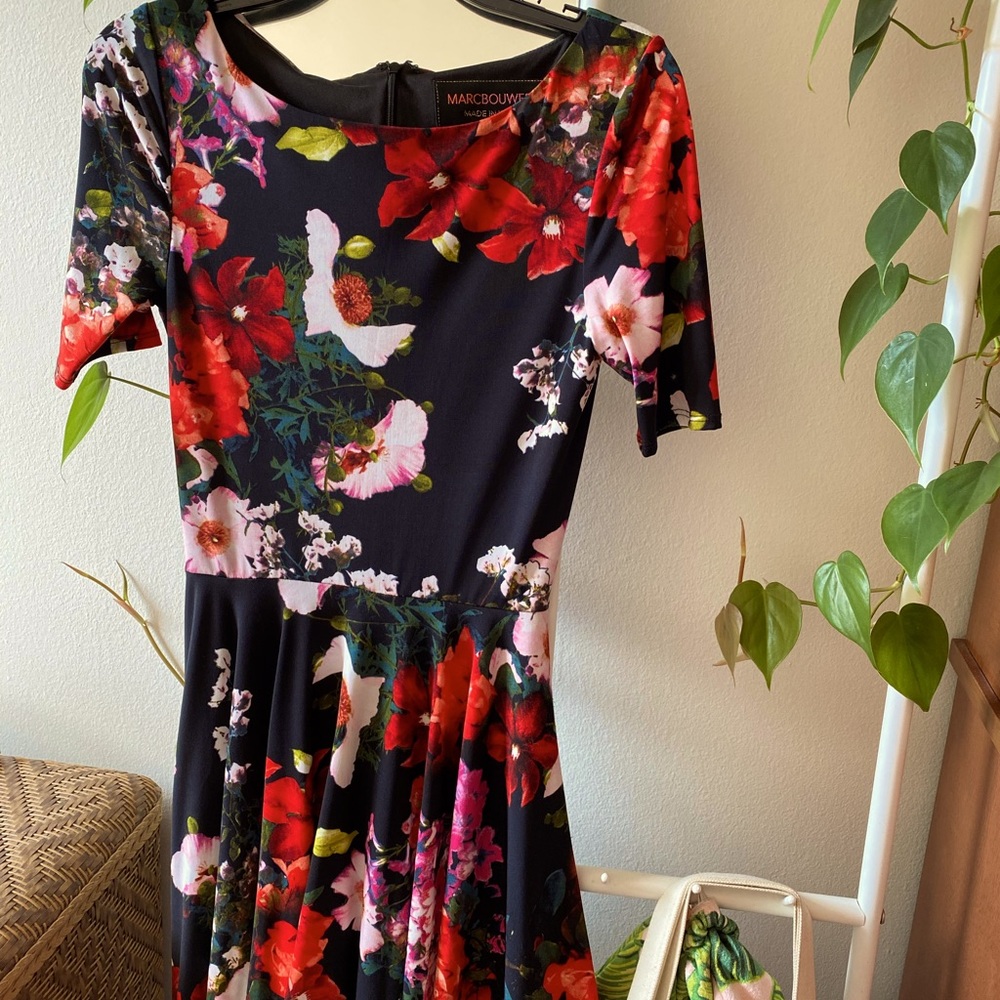 Marc Bouwer Floral Dress, Size 2P